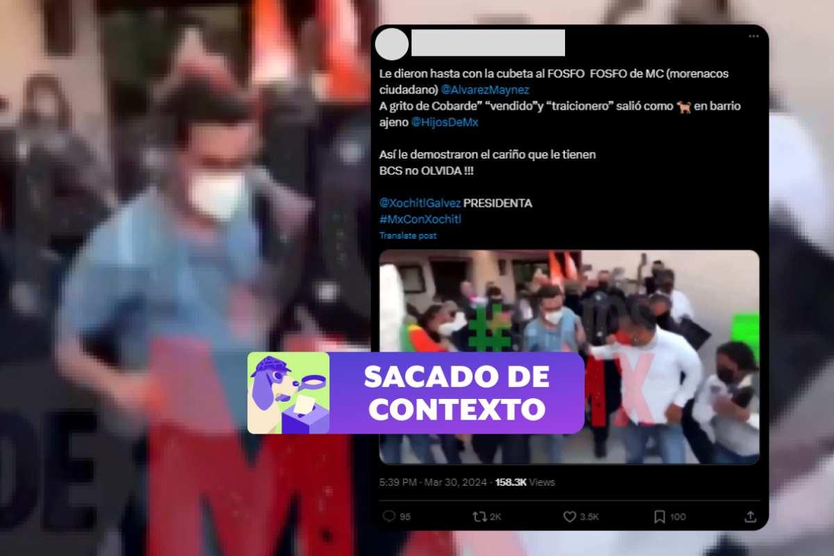 Video que muestra a personas reclamando contra Álvarez Máynez no es reciente; el hecho es de 2021