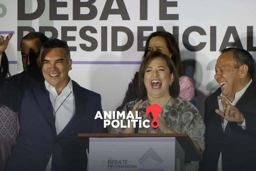 "La dejé en la lona", Xóchitl Gálvez comienza su postdebate en la alcaldía Benito Juárez