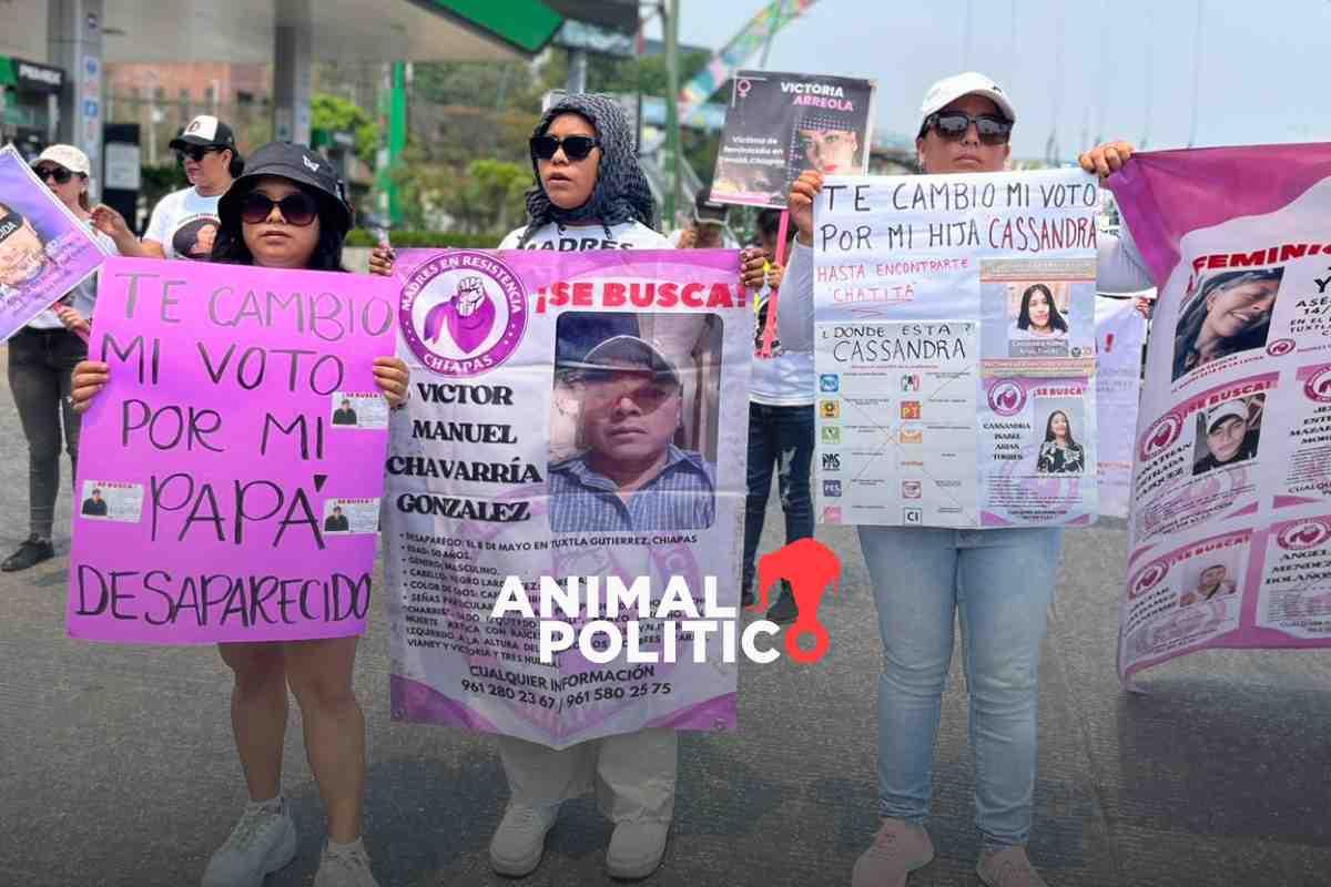 “Te cambio mi voto por mi desaparecido”, madres buscadoras protestan en Chiapas