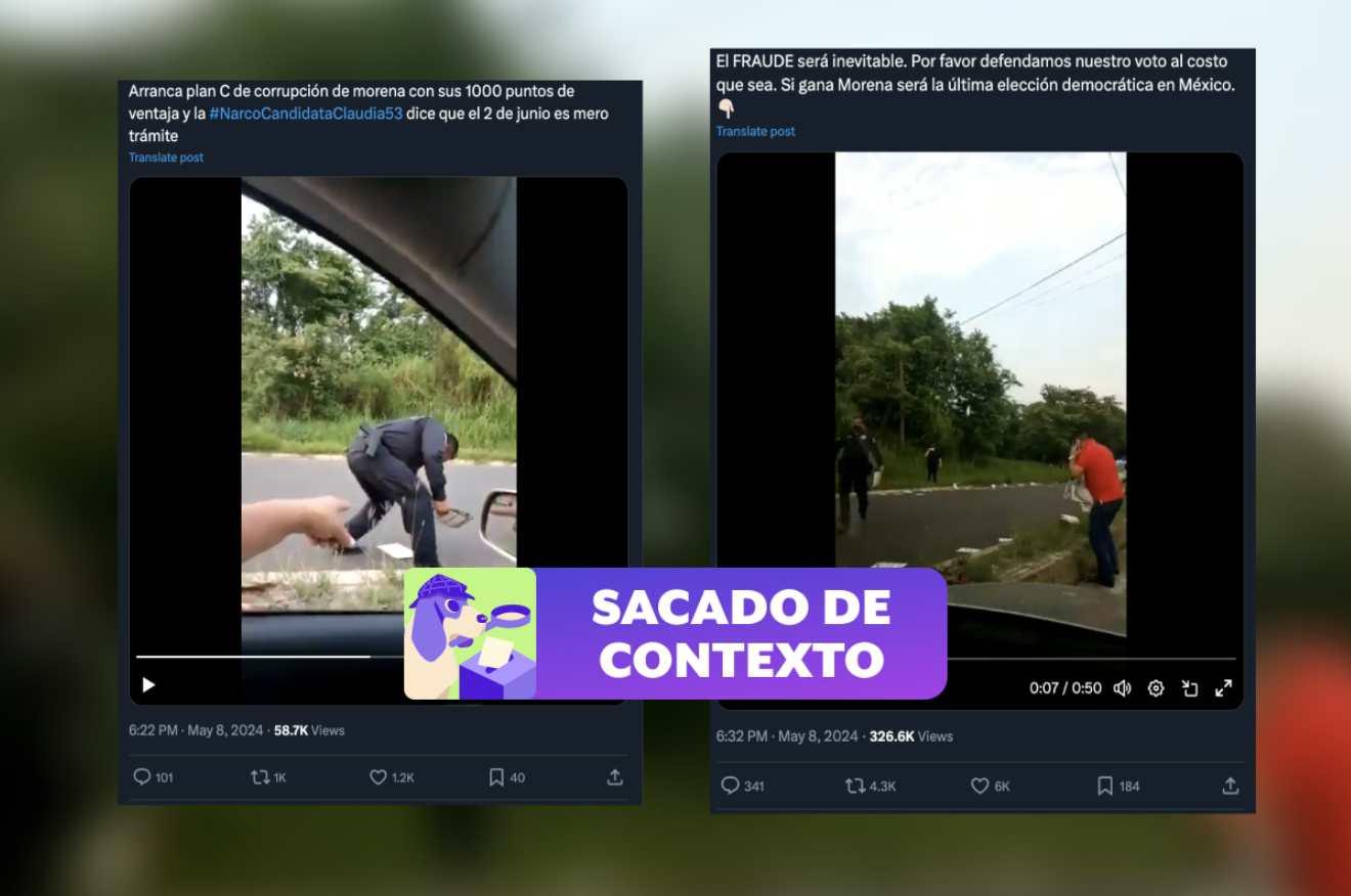 Video con boletas marcadas a favor de Morena en carretera de Tabasco, se grabó en 2018