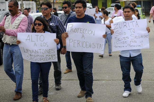 Periodistas marchan tras desaparición de reportero en Veracruz