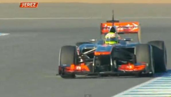 “Checo” en su primera sesión con McLaren
