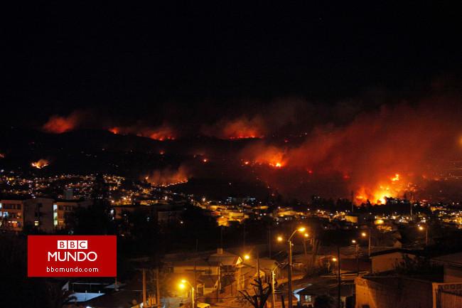 Chile: un “incendio perfecto” consume a Valparaíso