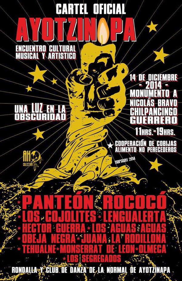 Mueven concierto por Ayotzinapa a Tixtla
