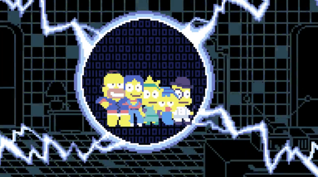 Así se ven Los Simpsons en pixeles
