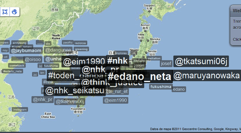Cinco hashtag que se están usando<br>en Japón