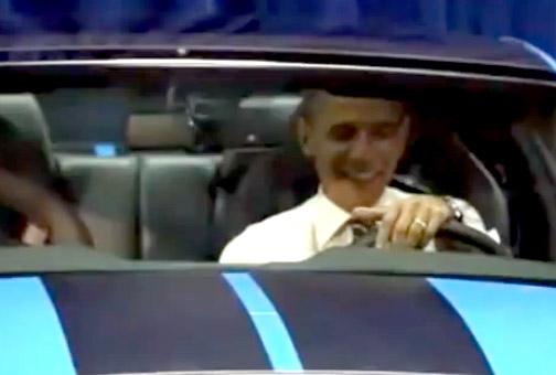 Obama visita el Auto Show de Washington