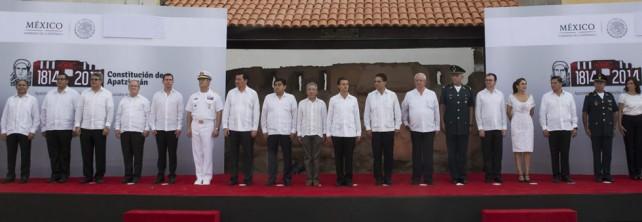 Peña Nieto encabeza ceremonia por el Bicentenario de la Constitución de Apatzingán