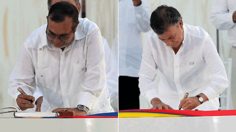 5 momentos especiales de la firma del acuerdo de paz entre el gobierno de Colombia y las FARC