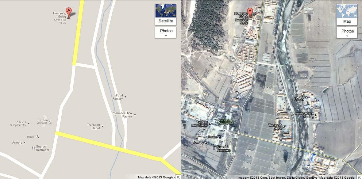 Google Earth descubre campo de concentración en Corea del Norte