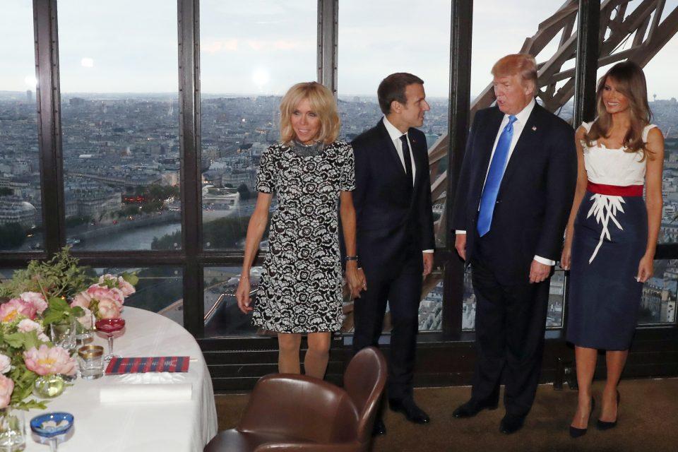 Estás en muy buena forma, le dice Trump a primera dama de Francia
