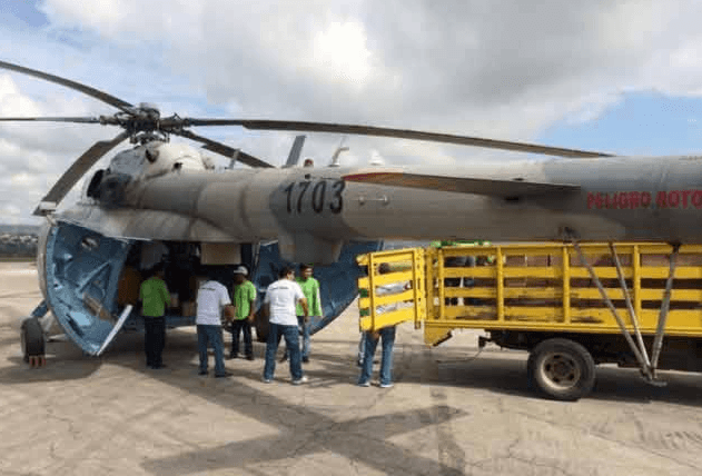 Se desploma en Chiapas helicóptero de Sedena que trasladaba ayuda para afectados por sismo