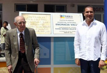 Moreno Valle bautiza un hospital <br>con el nombre de su bisabuela