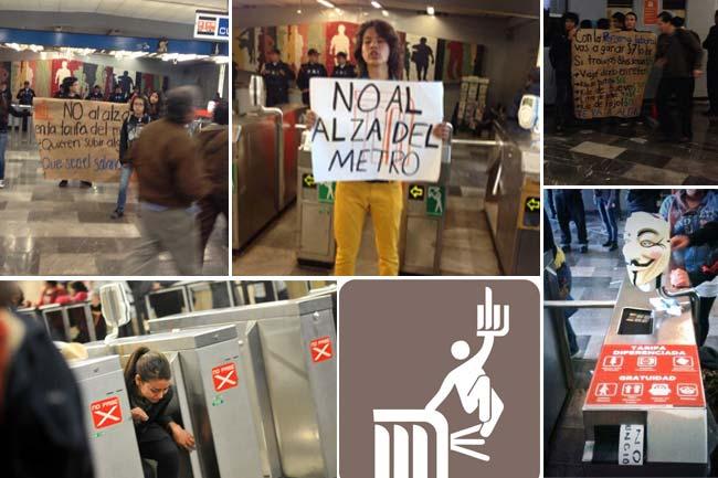 Pues se saltan en 14 estaciones del Metro (imágenes)
