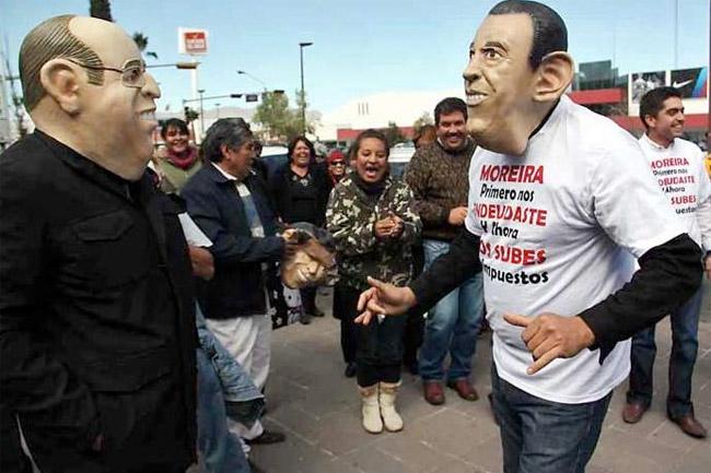 “Moreiras” irrumpen en comparecencia en Coahuila