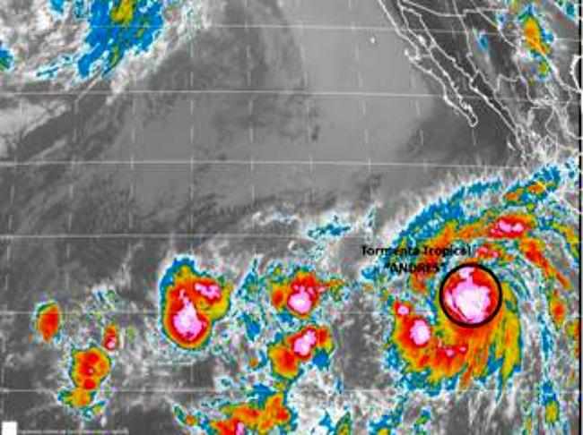Andrés, la primera tormenta tropical de la temporada en el Pacífico