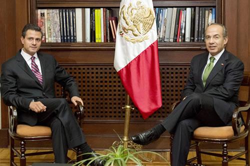 Peña Nieto y Calderón se reúnen para hablar de seguridad
