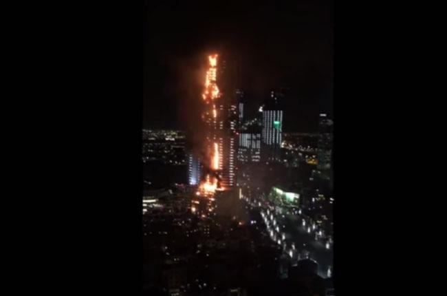 Video: Gran incendio en rascacielos de Dubái poco antes de año nuevo