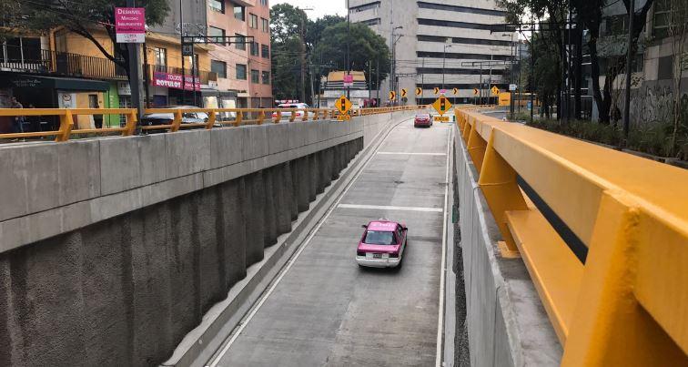 Después de dos años, abren el paso a desnivel de Insurgentes y Mixcoac