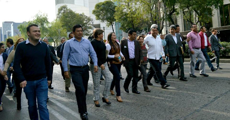 Alcaldes de Veracruz protestan en la CDMX y piden 4 mil mdp al gobierno federal