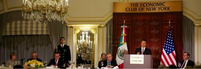 Peña Nieto se reúne con miembros de The Economic Club of New York