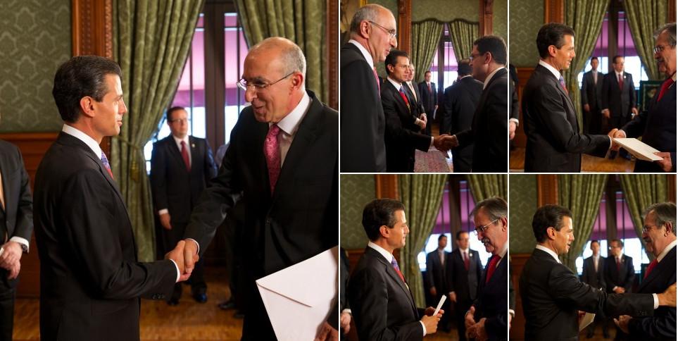Peña recibe cartas credenciales de nueve embajadores