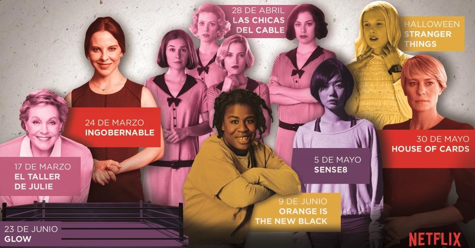 Mujeres diversas y poderosas gobernarán a las series de estreno en Netflix