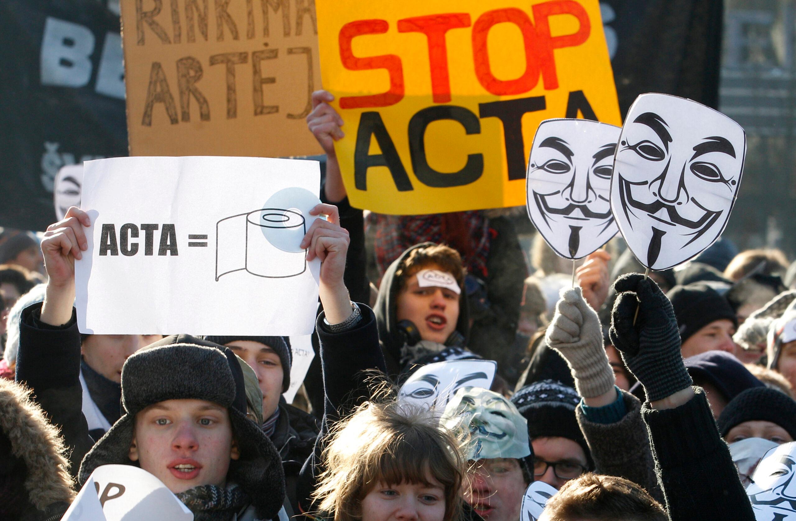 Marchan en Europa contra ACTA