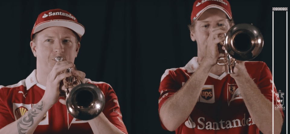 ¿Cómo suena el Gran Premio de México? Los dos pilotos de Ferrari te lo cuentan con trompetas
