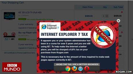 Cobran primer impuesto a Internet Explorer “viejo”
