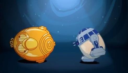 R2-D2 y C-3PO en Angry Birds