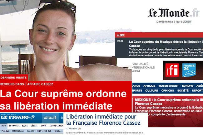 La liberación de Cassez en los medios franceses