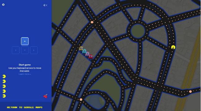Pac-Man recorre las calles de tu colonia con Google Maps