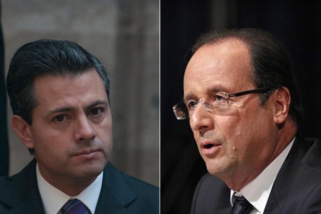 Hollande y Peña Nieto hablan de la liberación de Cassez