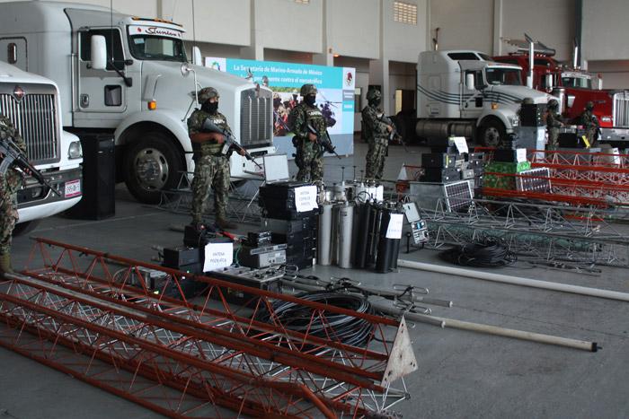Marina destruye red de comunicaciones del narco en Veracruz y Tamaulipas