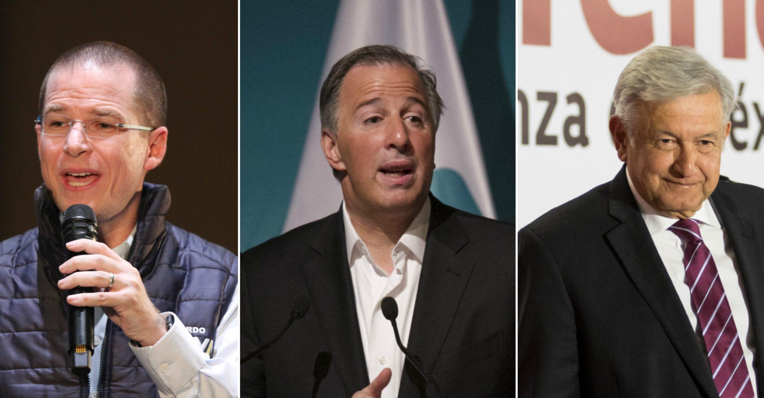 Con 38% de preferencias, López Obrador va a la cabeza; Anaya mantiene el segundo, Meade tercero