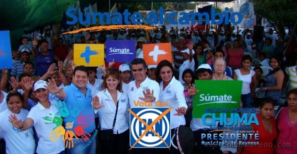 Copia candidato del PAN en Reynosa campaña de Presidente chileno