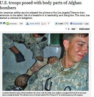 Soldados de EU se toman fotos con cadáveres de afganos