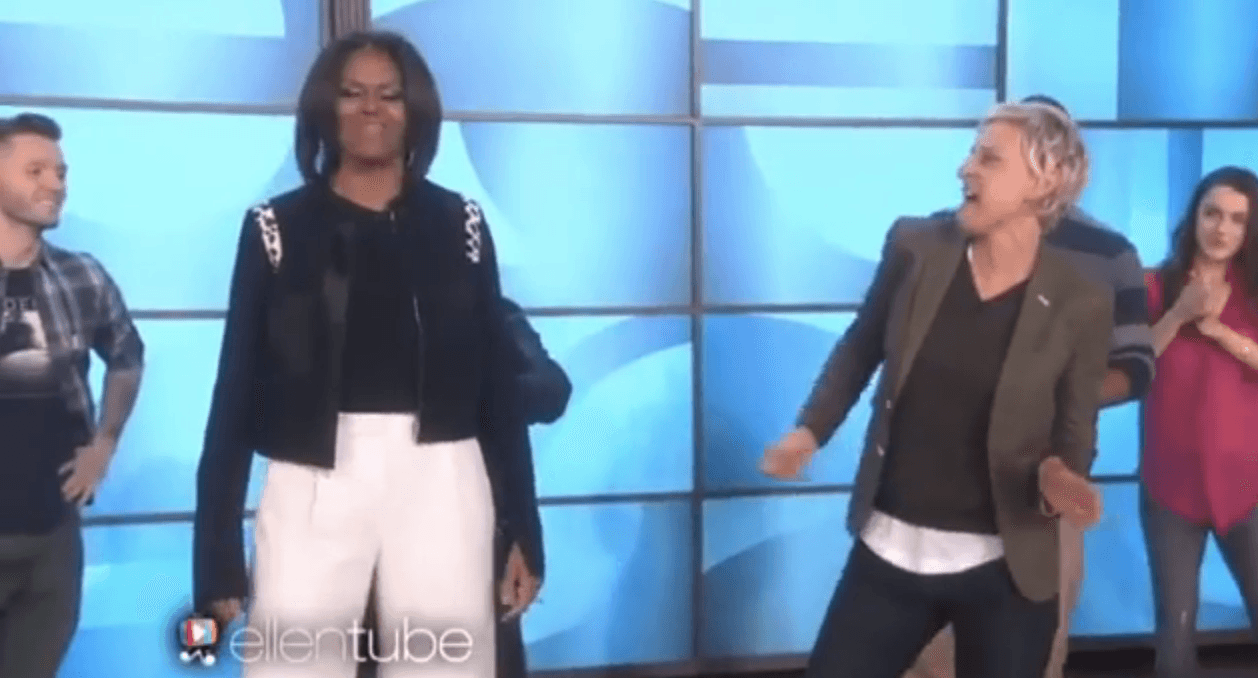 Michelle Obama y Ellen Degeneres al ritmo de “Uptown Funk”