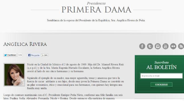 Quién es Angélica Rivera… según la propia Presidencia