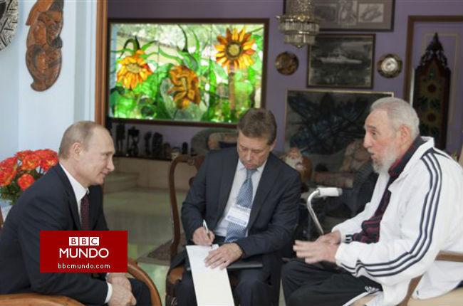 Vladimir Putin se reúne con Fidel Castro