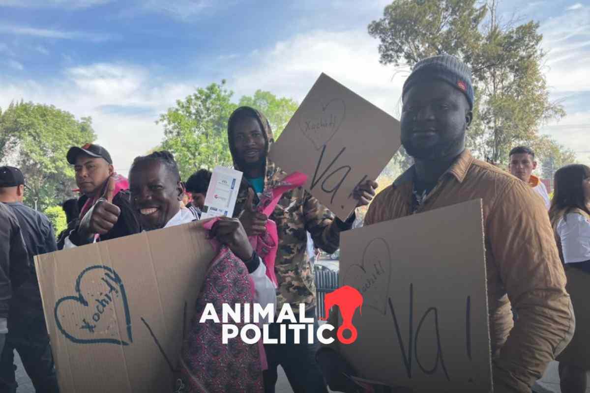 Migrantes haitianos fueron llevados al cierre de precampaña de Xóchitl Gálvez; su equipo se deslinda