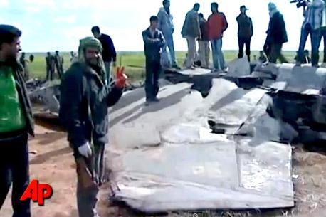 Imágenes del F-15 estadounidense estrellado en Bengasi
