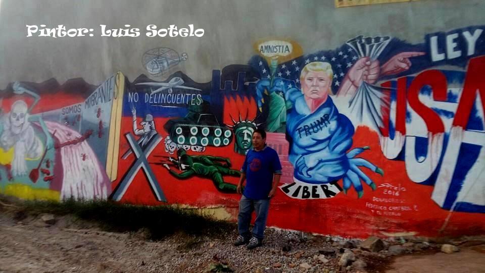 Artista mexiquense ‘combate’ la política de Donald Trump con murales