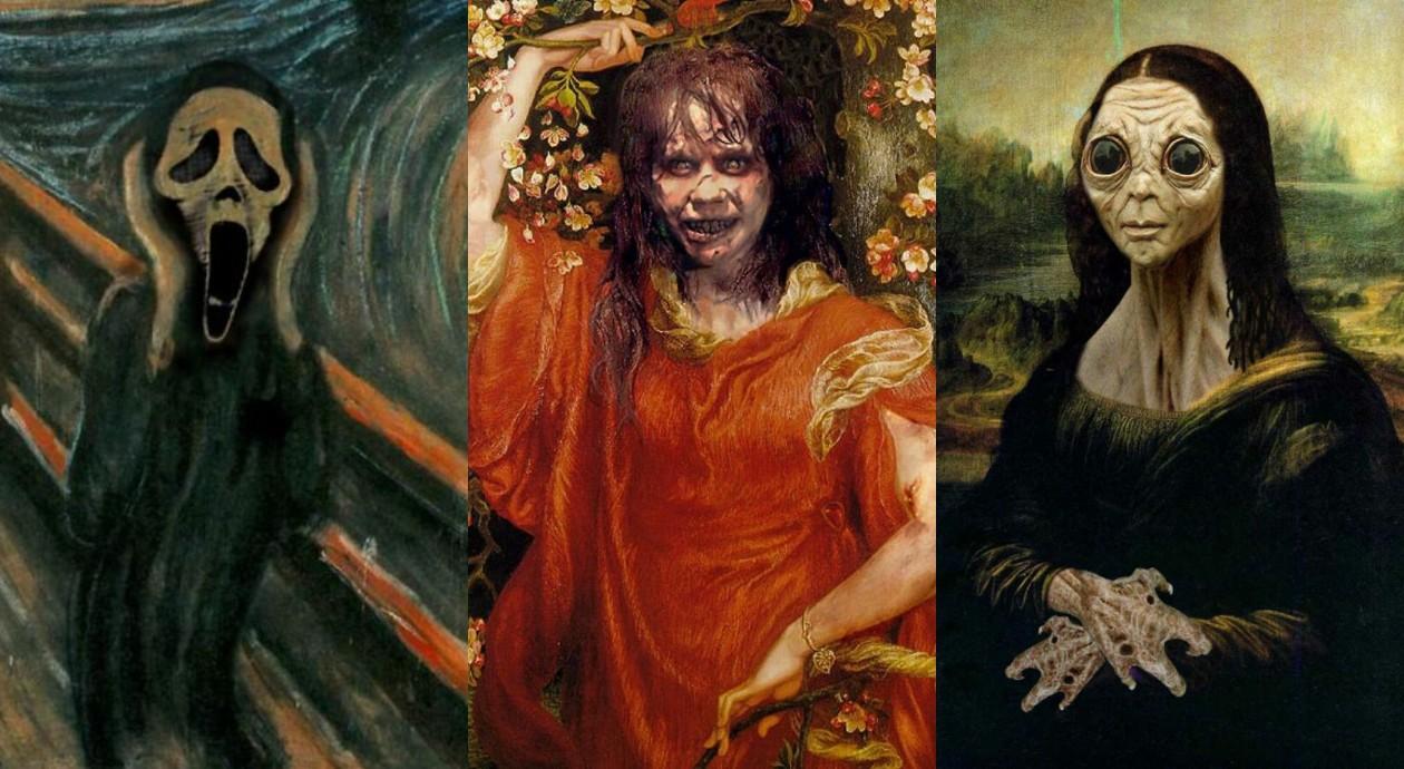 Este es el aterrador resultado de *combinar pinturas clásicas con monstruos de Halloween*