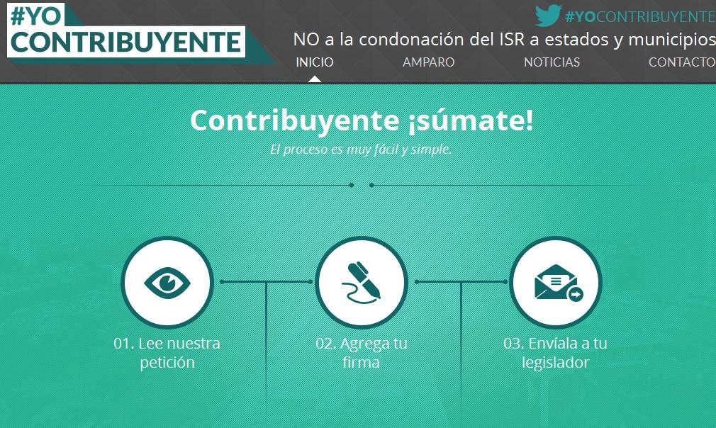 #YoContribuyente contra condonación de impuestos a estados