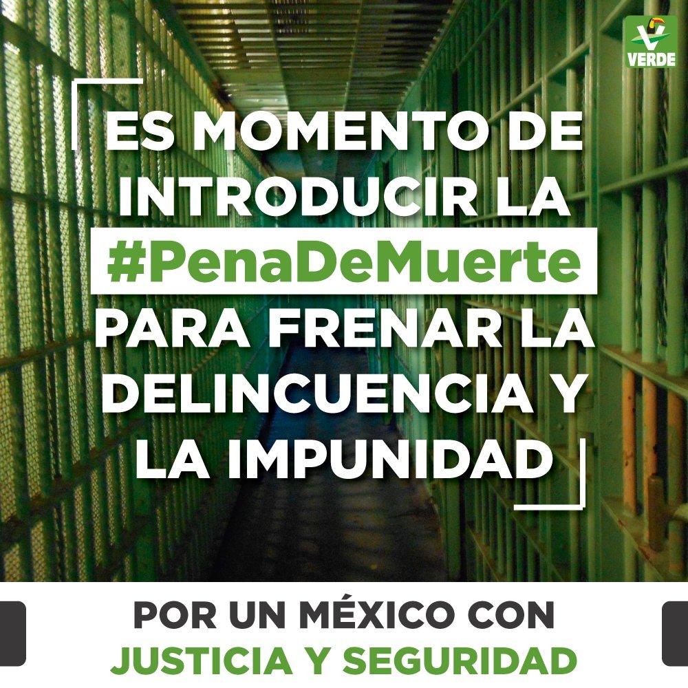 El Partido Verde vuelve a impulsar su propuesta de pena de muerte en el país