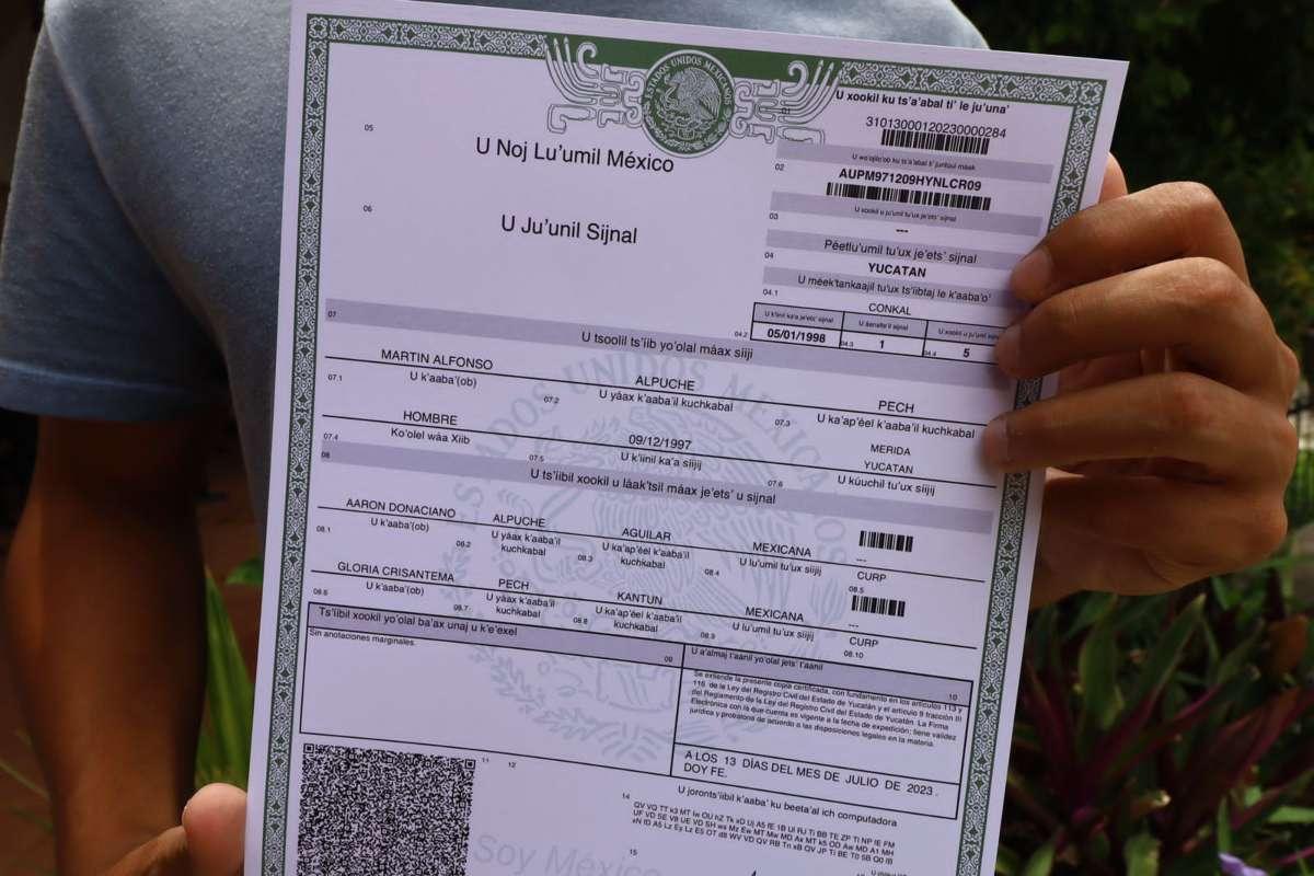 Actas de nacimiento en maya, la apuesta por preservar la lengua y facilitar los trámites a poblaciones de Yucatán