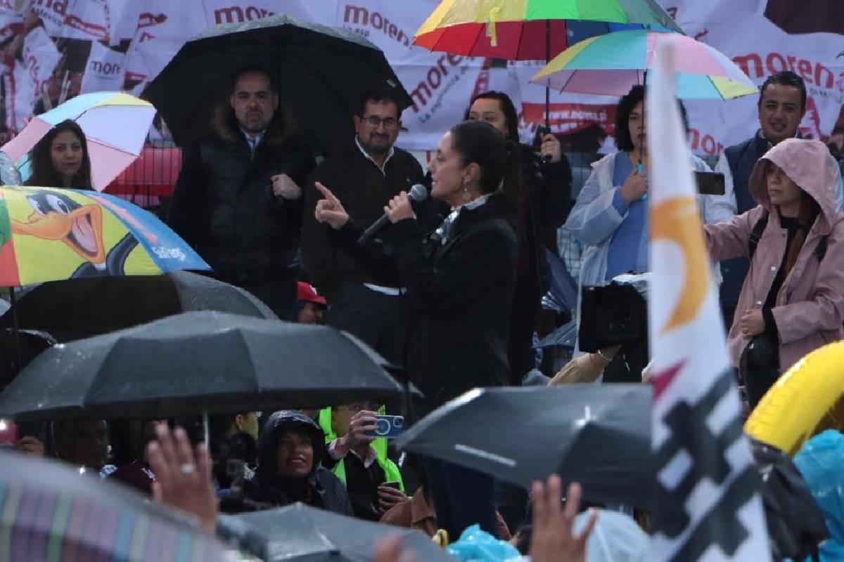 Por lluvia, Sheinbaum pospone asamblea informativa en la CDMX