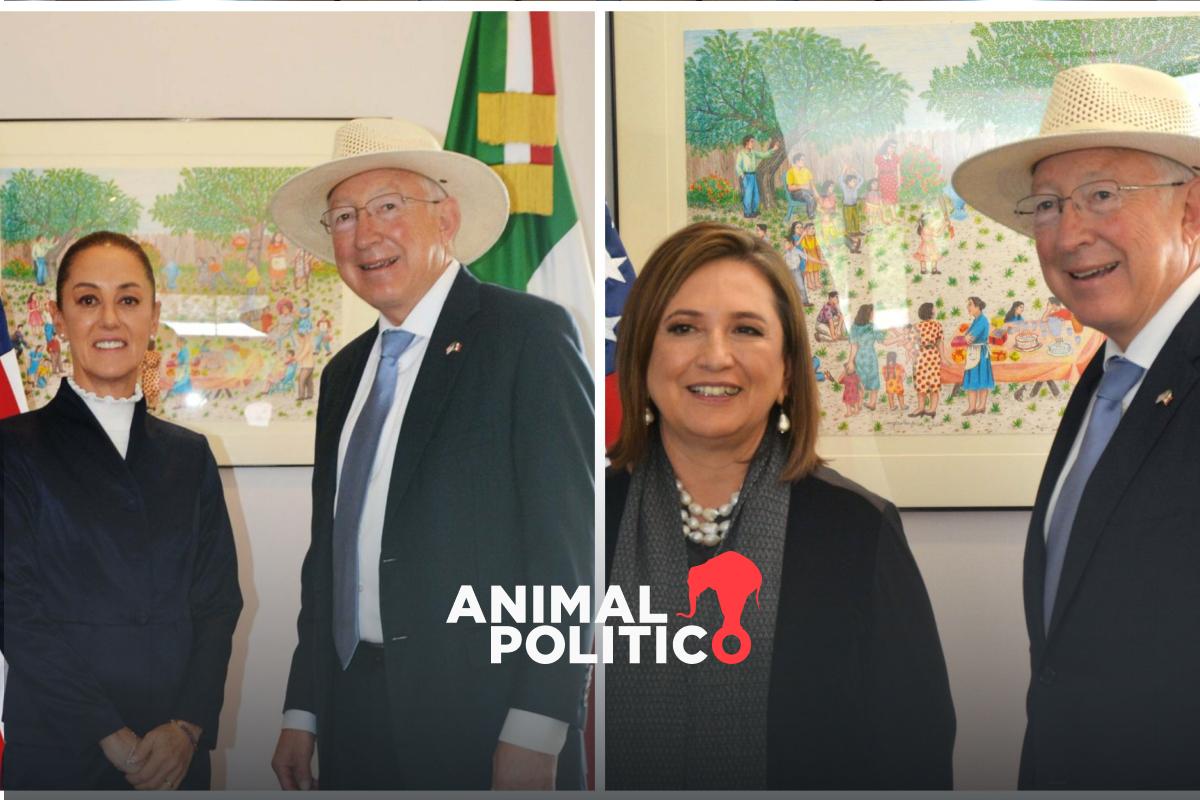 Ken Salazar se reúne con las precandidatas presidenciales Claudia Sheinbaum y Xóchitl Gálvez